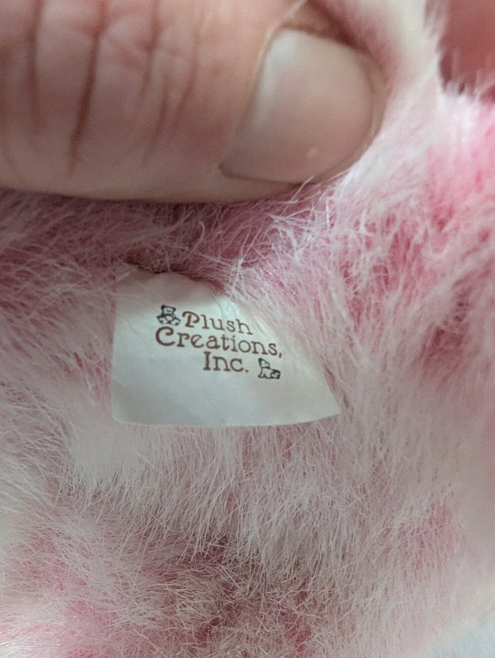 Plush Creations Vintage '93 Fuzzy Pink Stuffed Animal Dog Puppy 13
